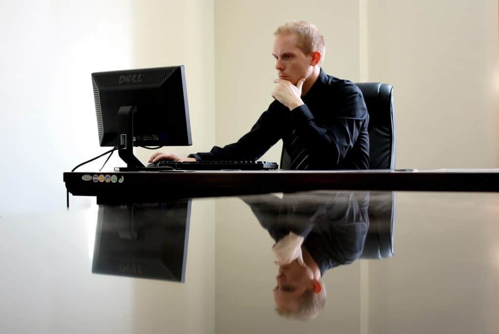 businessman at desk